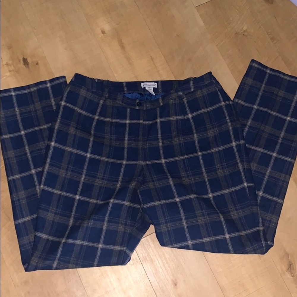 Jessica London Wool Plaid Pants